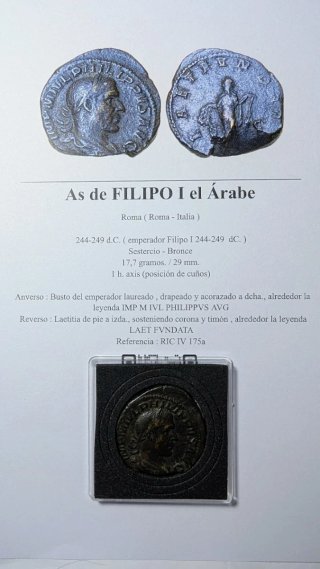 As de Filipo I (244-249 d.C.) Cospel faltado