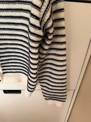 Chaqueta de punto a rayas para mujer