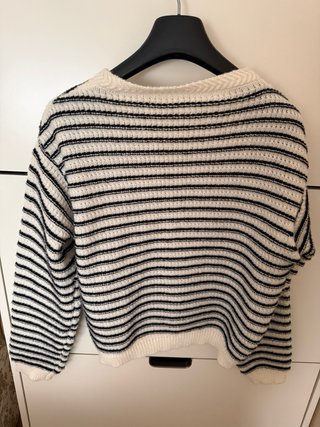 Chaqueta de punto a rayas para mujer