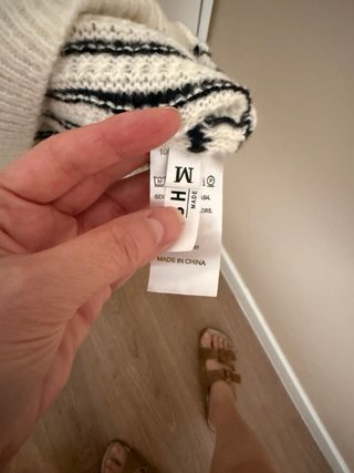 Chaqueta de punto a rayas para mujer