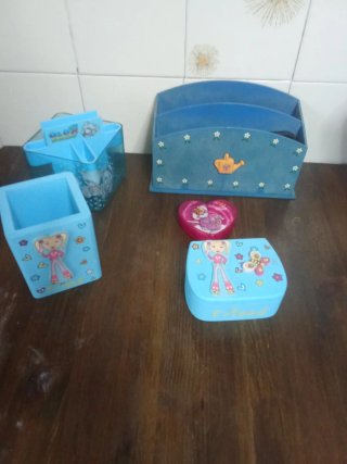 Set Decoración Infantil Azul y Rosa