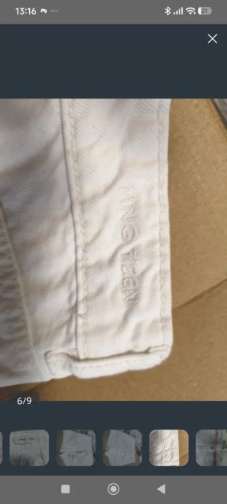 Shorts vaqueros blancos Mango Teen talla 10 años.