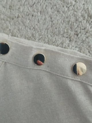 Camiseta Zara Rayas Beige y Azul