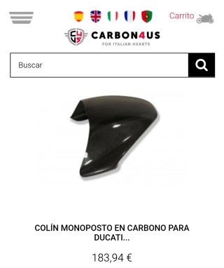 Colín Monoposto Ducati Monster Clásica Carbono