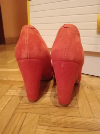 Zapato tacón Dolce Vita Peep Toe Rojo T.36