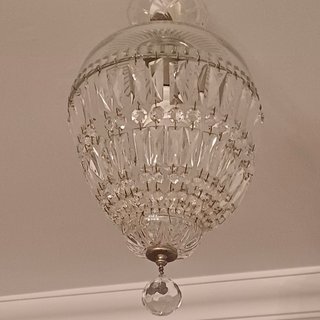 Lámpara globo de cristal de roca