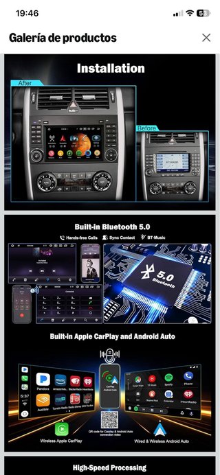 Pantalla 7” para  Mercedes benz 8-128GB
