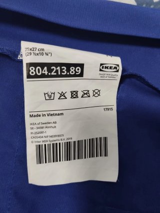 Almacenaje cama infantil con bolsillos azul IKEA