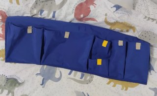 Almacenaje cama infantil con bolsillos azul IKEA