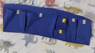 Almacenaje cama infantil con bolsillos azul IKEA