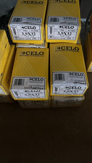 Tornillería Chapa Celo 4,8x63 barias medidas ofer