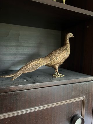 Figura Pavo Real Bronce Decorativa