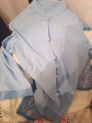 Camisa mujer cuello Mao manga larga