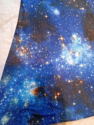 Vestido largo estampado galaxia