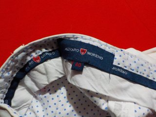 Pantalón Corto Álvaro Moreno Talla 40 Blanco