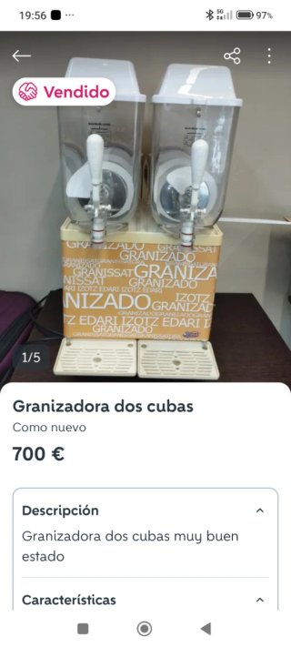 Granizadora dos cubas