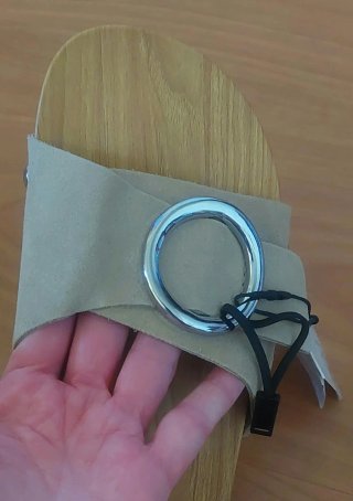 Sandalias Zara Piel Hebilla Plataforma Madera