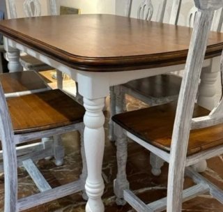 Mesa de comedor extensible de madera