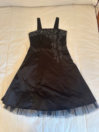 Vestido Negro Fiesta Elegante Talla M