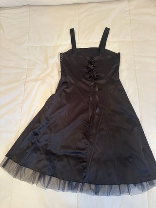 Vestido Negro Fiesta Elegante Talla M