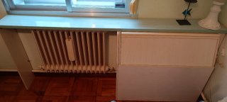 Mesa estudio con baldas y armario