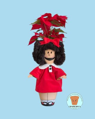 Maceta Mafalda Pintada a Mano