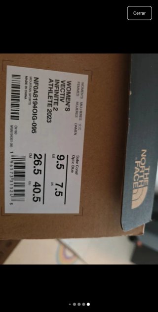 Zapatillas The North Face Naranja y Azul