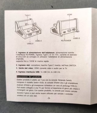 Mini dock con design retrò per Switch - Nuovo