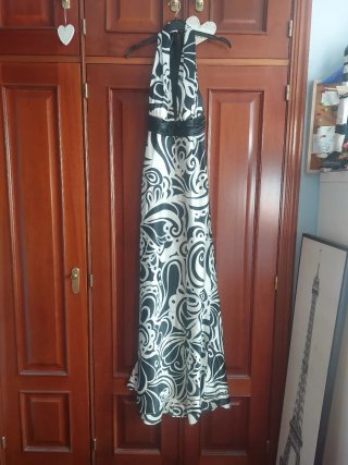 Vestido de fiesta largo estampado