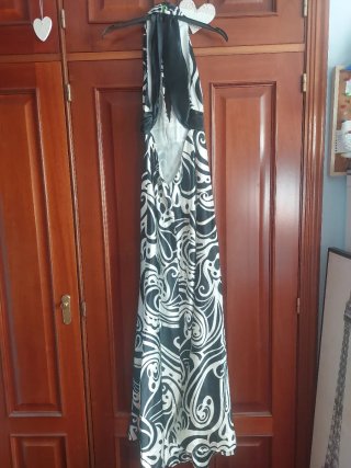 Vestido de fiesta largo estampado