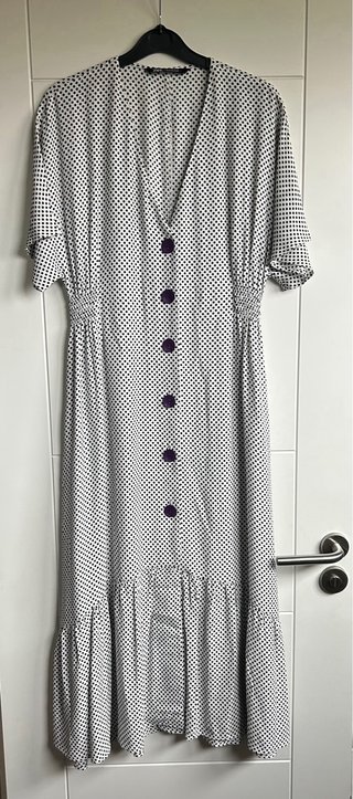 Vestido largo lunares Zara Talla M