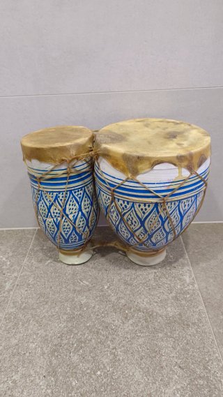 2 Tambores Africanos Decorativos