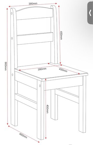 Mesa de comedor de madera con 3 sillas