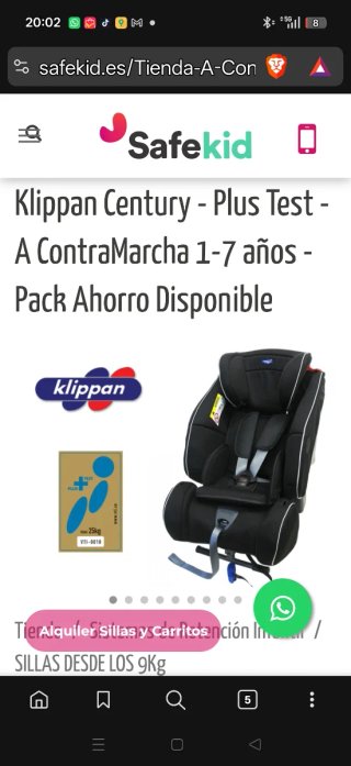Silla coche Klippan Century