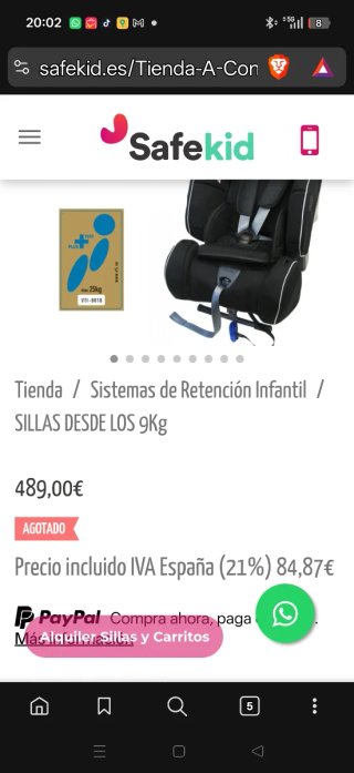 Silla coche Klippan Century