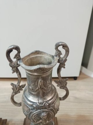 Jarrones Napoleón Baño Plata