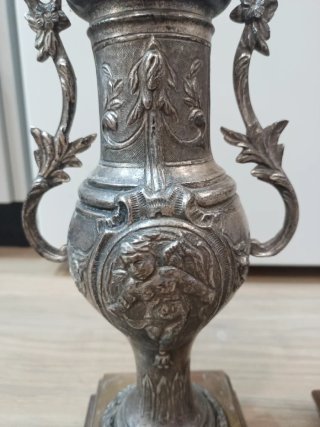 Jarrones Napoleón Baño Plata