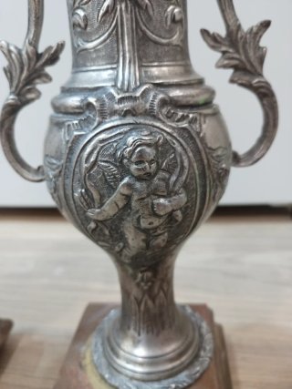 Jarrones Napoleón Baño Plata