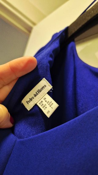 Vestido Pedro del Hierro azul talla 36