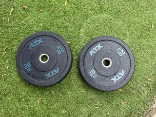 2x Discos Olímpicos ATX 20 kg Bumper Caucho