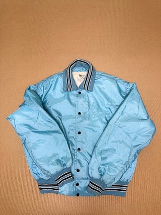 Chaqueta West Wind azul celeste satén vintage...