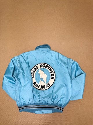 Chaqueta West Wind azul celeste satén vintage...