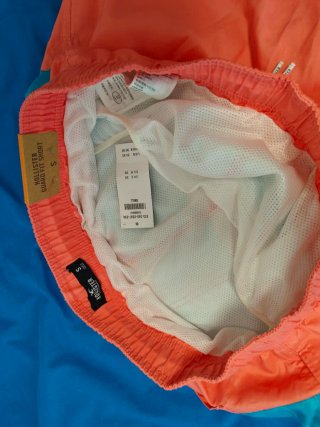 Bañador Hollister Hombre Naranja y Turquesa