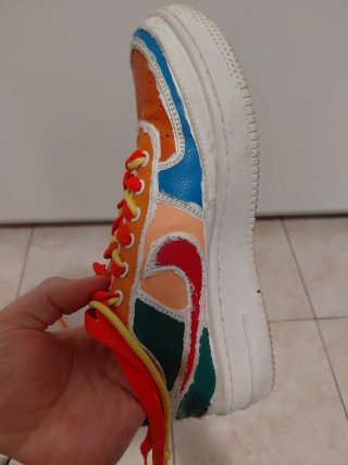 Nike air force 1 tear away white multicolor