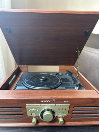 Tocadiscos Sunstech PX3W Marrón
