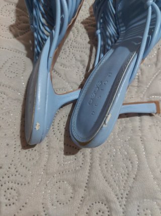 Sandalias ASOS DESIGN tacón azul claro