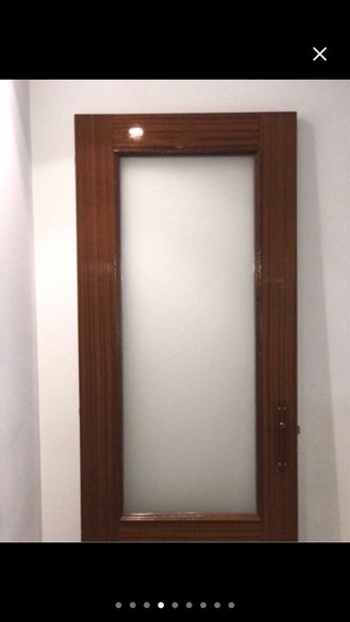 Puerta madera con cristal esmerilado (A negociar)