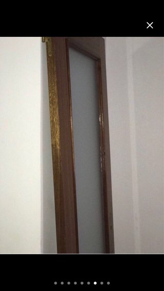Puerta madera con cristal esmerilado (A negociar)
