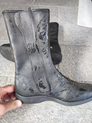 Stivali Moto Donna Neri