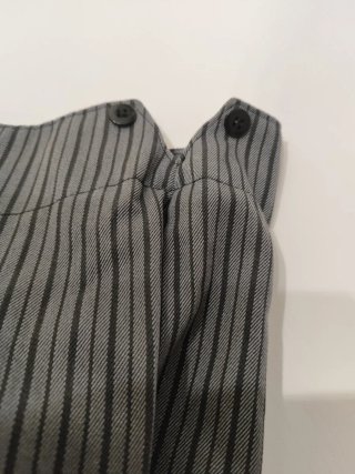 Pantalón de gitano rayas gris y negro talla 48